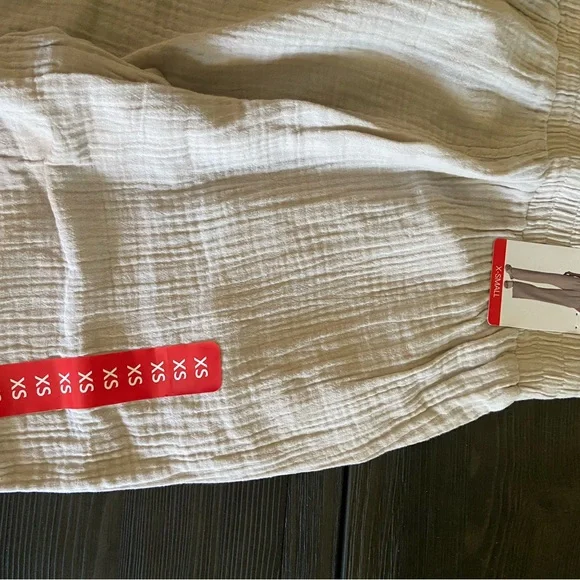 NEW DKNY Cream Textured Pants X-Small - Picture 3 of 3